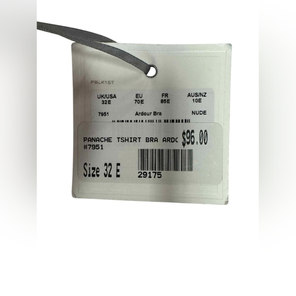 Panache Black NWT Ardour TShirt Bra Nude Size 32E - Picture 5 of 6